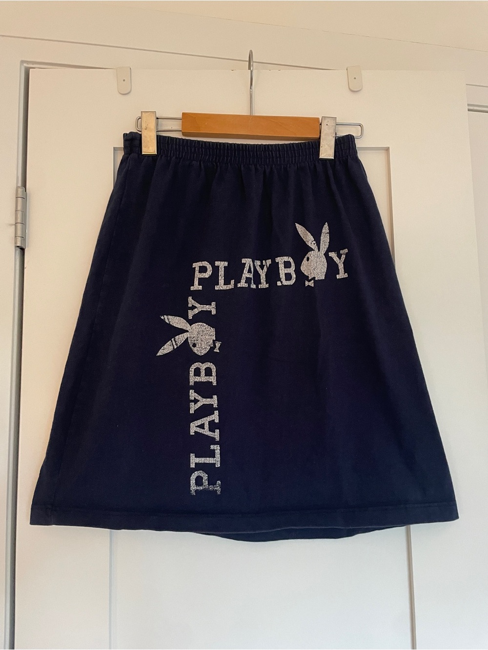 PLAYBOY navy blue A-line skirt